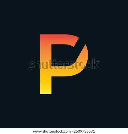 Creative Gradient P Letter Vector Colourful Logo, Minimal P Alphabet Logo Sign Letter, P Letter Typography Sign and Symbol