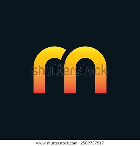 Creative Gradient M Letter Vector Colourful Logo, Minimal M Alphabet Logo Sign Letter, M Letter Typography Sign and Symbol