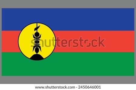 New Caledonia Flag. National New Caledonia flag. Flag of New Caledonia