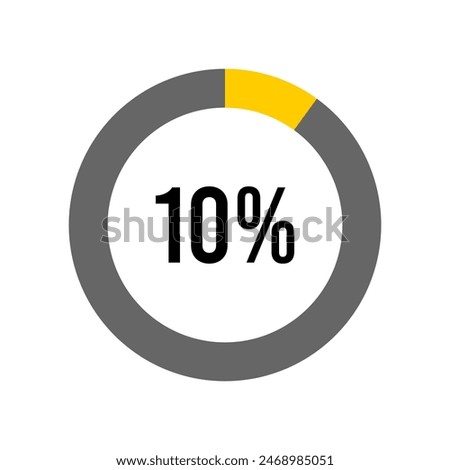 10% three percent percentage diagram meter from ready-to-use for web design, user interface UI or infographic - 