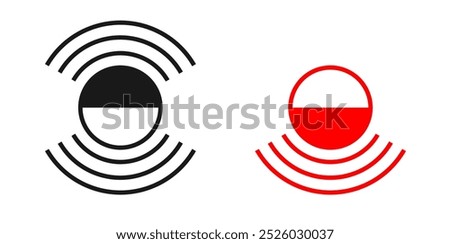 one way and both ways motion Sensor icon isolated flat design vector illustration.