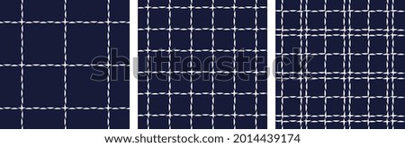 Modern plaid fabric design tattersall pattern. Minimal abstract geo lineal classic two colours tartan check background. Variegated stripes textile swatch, ladies dress, man shirt all over print block.