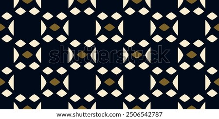 Diamond shape background classic black white pattern abstract geometric motif. Small rhomb tiles ornament. Modern fashion fabric design textile swatch ladies dress, men's shirt all over print block.