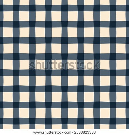 Elegant black and white plaid pattern checkered background. Uneven crisscross line shapes texture design. Modern decoration textile fabric swatch, ladies dress, men's shirt all over print block.