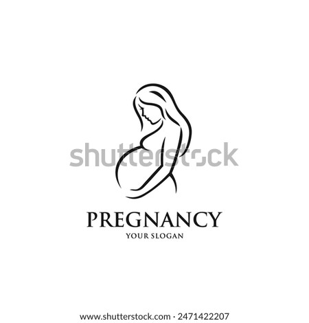 Pregnant logo vector. EPS 10 editable vector