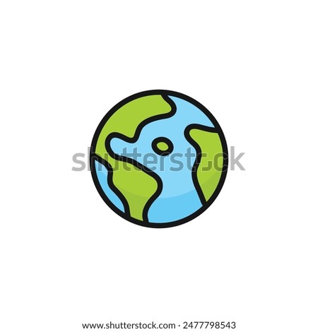 Earth icon vector. EPS 10 editable vector