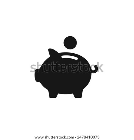 Piggy bank icon vector. EPS 10 editable vector