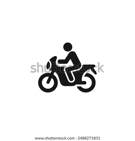 Motorcycle icon vector. EPS 10 editable vector