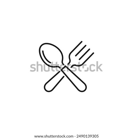 Fork and spoon icon vector. EPS 10 editable vector