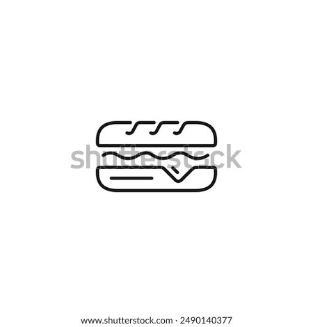 Sandwich icon vector. EPS 10 editable vector