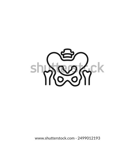 Pelvis icon vector. EPS 10 editable vector