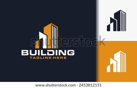 Buildings and Skyscrapers logo design, construction vector 