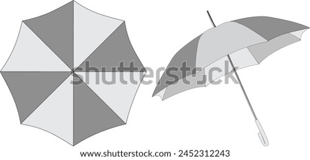 Similar – Image, Stock Photo A checkered umbrella in the shop window, a parked red car reflected in the sunlight.