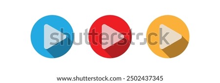 play button icon vector for ui and web design on white background eps 10.