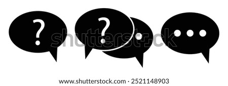 question and answer pictogram. Comment question line icon, ask or request sign, comment question vector icon  for web, graphic design.