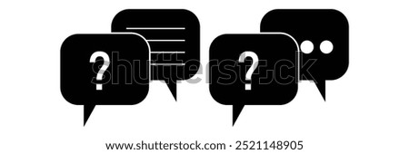 question and answer pictogram. Comment question line icon, ask or request sign, comment question vector icon  for web, graphic design.