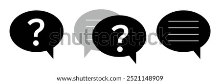 question and answer pictogram. Comment question line icon, ask or request sign, comment question vector icon  for web, graphic design.