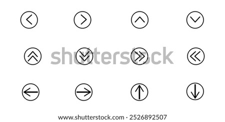 Swipe icon. Up down right left arrow button symbol. Social media scroll sign, slide logo design in vector flat eps 10.  swipe icon sets