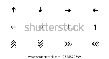 Swipe icon. Up down right left arrow button symbol. Social media scroll sign, slide logo design in vector flat eps 10.  swipe icon sets