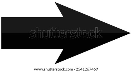 large size black long arrow. long arrow icon.  Black large arrow pointing right. Bold  long arrow icon vector illustration eps 10.