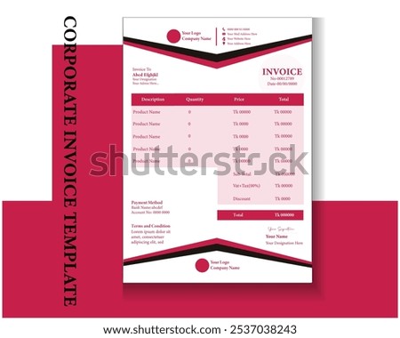 Modern Corporate Invoice Design For Your Business grow and develop.