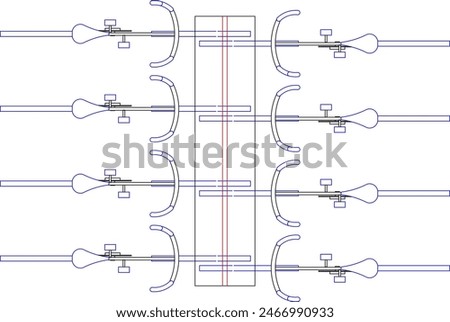 vector illustration sketch design image of a bicycle parking area for a city park