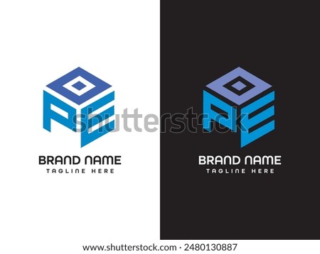 PE Letter Logo Design Monogram