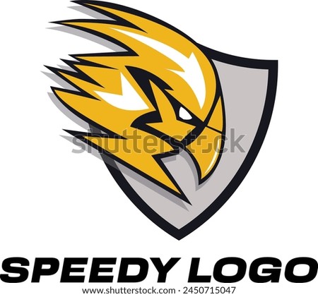 eagle speed logo, Eagle mascot logo design, Eagle express logo template design vector. Delivery icon illustration
