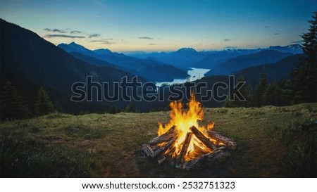 Similar – Foto Bild Nacht auf dem See in den Bergen