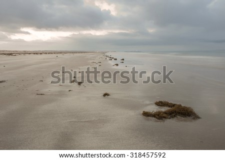 Boat Beach, Strait of Gibraltar, Tarifa, Cadiz, Andalusia, Spain,