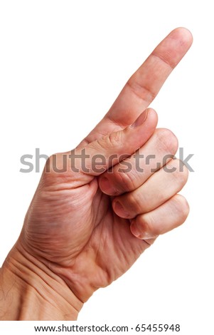 Left Hand Pointing Finger. Stock Photo 65455948 : Shutterstock