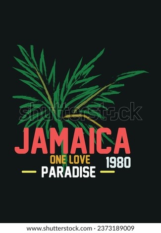 jamaica one love paradise,t shirt design fashion vector