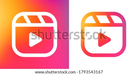 icon for social media, line vector illustration