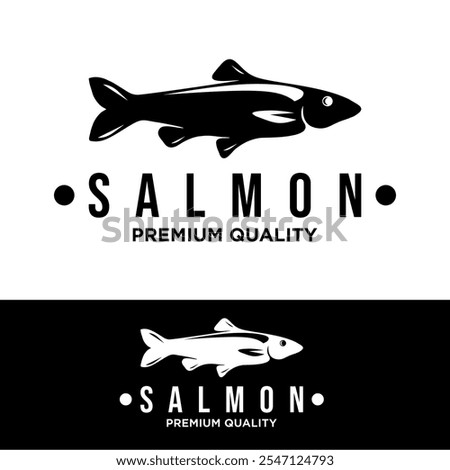 Salmon logo design vector illustration.