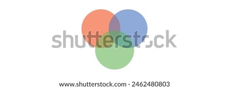 Three circle  diagram vector icon  design for website, app, UI, isolated on white background. EPS 10