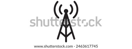 broadcast, transmitter antenna icon design vector illustration eps 10