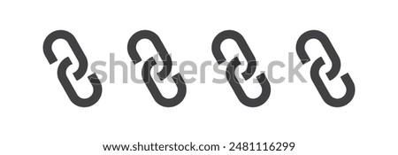 Chain, link icon vector. Link icon. Hyperlink chain symbol. Chain vector symbol design eps 10