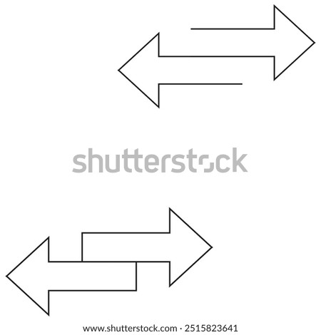 arrows data transfer icon, exchange arrow icons - Swap icon with two arrows design eps 10