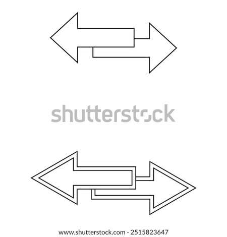 arrows data transfer icon, exchange arrow icons - Swap icon with two arrows design eps 10