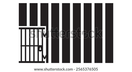 Jail icon vector logo template, vector design trendy eps 10