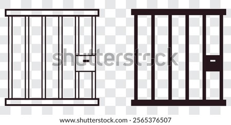 Jail icon vector logo template, vector design trendy eps 10