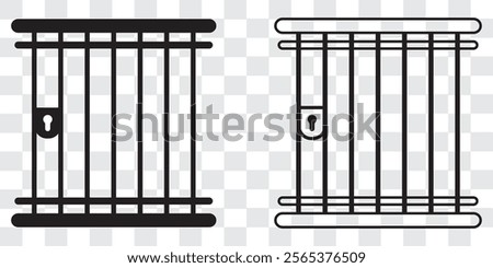 Jail icon vector logo template, vector design trendy eps 10