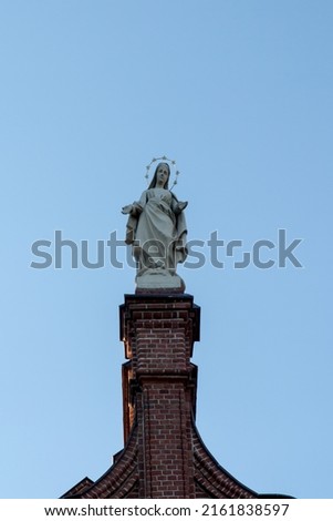  Fragment of the facade of the church, collegiate church of St. Peter and Paul in Ciechocinek, Poland, Zdjęcia stock © 