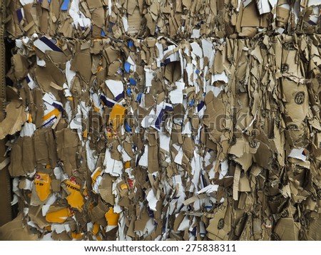 Heap of waste paper as a background