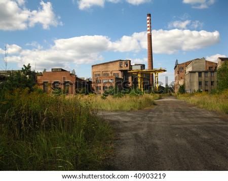 The ruins of the old pulp and paper factory (KZCP) in Kalety, Poland