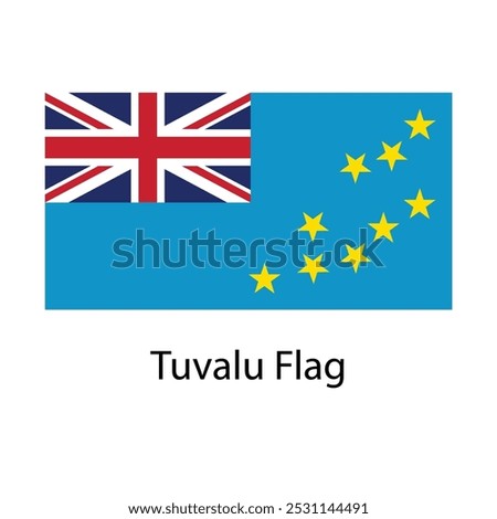 Tuvalu Flag hand drawing illustration vector based drawing