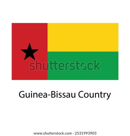 Guinea-Bissau country flag hand drawing illustration vector based drawing