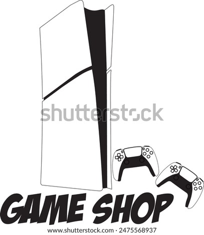 console  game shop vector icon logo  illustration