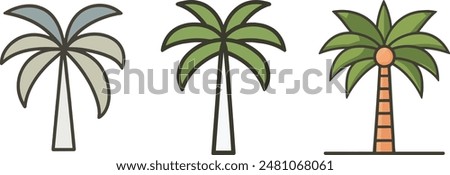 Similar – Image, Stock Photo Palm trees in warm evening light