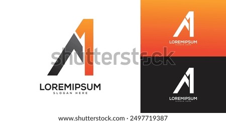 Letter A1 Logo Vector Design. Modern a1 logo  template.